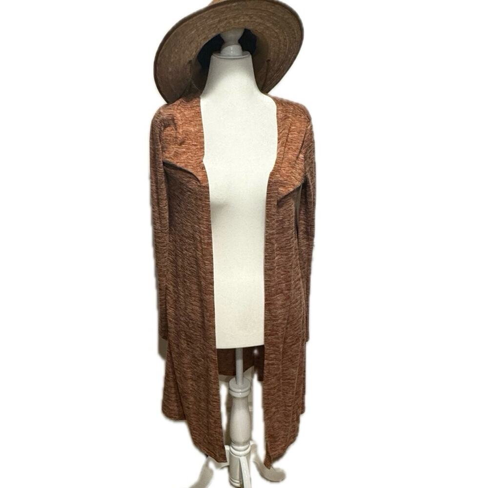 JOYFOLIE| Lightweight duster / cardigan | Marled red| Large